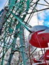 Ferris wheel in winter in Russian