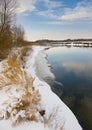 Winter river in January Royalty Free Stock Photo