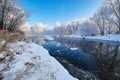 The winter river landscape