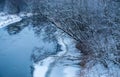 Winter river landscape Royalty Free Stock Photo