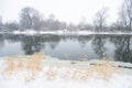 Winter river llandscape