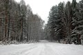 Winter road Royalty Free Stock Photo