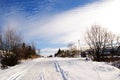 Winter road Royalty Free Stock Photo