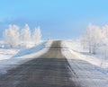 Winter road Royalty Free Stock Photo