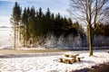 Winter road in Bavaria, Germany. Royalty Free Stock Photo