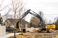 Winter road construction in Boise Idaho