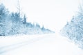 Winter road Royalty Free Stock Photo