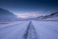 Winter road on Iceland