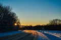 Winter road Royalty Free Stock Photo