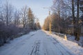 Winter road Royalty Free Stock Photo