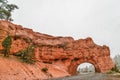 Winter on the road in Red rock canyon. Royalty Free Stock Photo