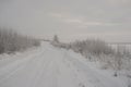 Winter road in Russia