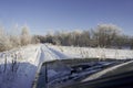 Winter road scenery