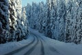 Winter road Royalty Free Stock Photo