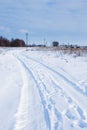 Beautiful countryside winter road