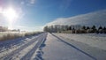 Winter road. Winter landscape.