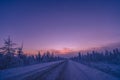 Winter road. Royalty Free Stock Photo