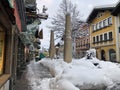 Winter roadWinter in Austria, 2019 snowfall in Golling Royalty Free Stock Photo