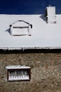 Winter roof with snow Royalty Free Stock Photo