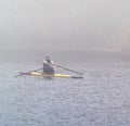 Winter rowing boat race