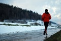 Winter running Royalty Free Stock Photo