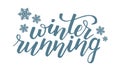 Winter running brush calligraphy