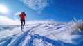 Winter Running in Snowy Landscape AIG41
