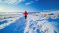 Winter Running in Snowy Landscape AIG41