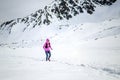 Winter running woman. Trail runner inspiration, sport and fitness Royalty Free Stock Photo