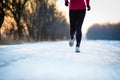 Winter running Royalty Free Stock Photo