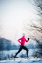 Winter running Royalty Free Stock Photo