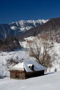 Winter rural landscape in Romania