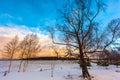 Winter in Russia. Royalty Free Stock Photo