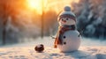 Winter\'s Delight: A Vibrant Snowman Adventure