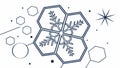 Winter\'s Embrace: Abstract Snowflakes Forming a Delicate Hexagonal Pattern, vector design Generative AI Royalty Free Stock Photo