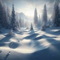 Winter's Embrace: A Majestic Cold Landscape