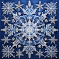Winter's Lacework: A Delightful Tapestry of Snowflakes