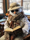 Winter\'s Tale: Snowman Lost in a Good Book