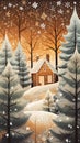 Winter\'s Warmth: A Cozy Evening in the Snowy Cabin Woods