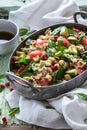 Winter Salad with Blood Orange, Spinach, Pomegranate, Avocado, Quinoa, Hazelnuts and bulgurinter Salad with Blood Orange, Spinach,