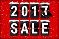 Winter sale 2017 analog flip text red