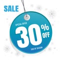 Winter sale banner blue white. poster design set with sale text Royalty Free Stock Photo