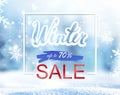 Winter sale banner,discount offer template.Big sales promotion