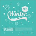 Winter sale banner special isolated vector image Royalty Free Stock Photo