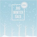 Winter sale banner special isolated vector image Royalty Free Stock Photo