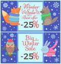 Winter Sale Best Offer on Vector Illustration