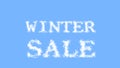 Winter Sale cloud text effect sky isolated background