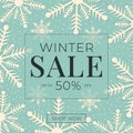 Winter Sale Discount Card Vector Royalty Free Stock Photo