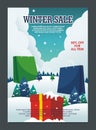 Winter Sale flyers, posters template design