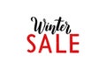 Winter SALE poster with hand written lettering text for advertising and promotion